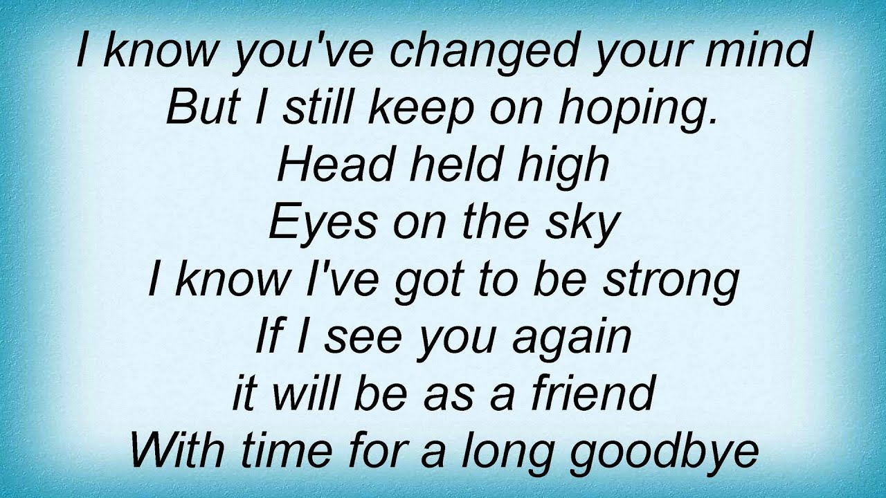 Goodbye So Long Farewell Lyrics – YJDYB