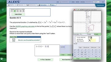 Use graph calc to find local extrema