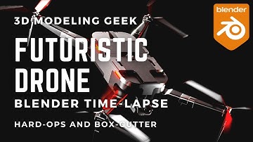 Blender Timelapse: Futuristic Drone | 3D Modeling and Rendering/Texturing