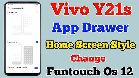 Vivo Y21s App Drawer Setting || How To Change Home Screen Style On Vivo Y21s || App Drawer Setting