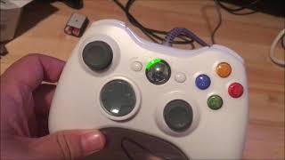 Xbox 360 Wireless remote eating batteries.  YAEYE Wired Controller for Xbox 360 shot unboxing.  Good