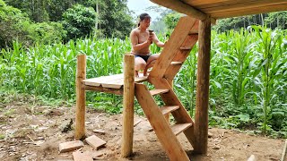 Design a Wooden House using Rudimentary Tools - Process of making Wooden Stairs by Pham Tâm 5,771 views 3 days ago 49 minutes