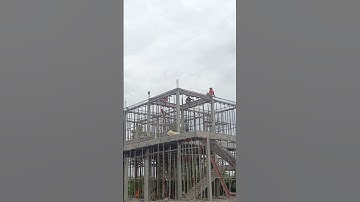 Install formwork for first beam and slab #siteoffice #beam #design #interior VID 20250830 110746