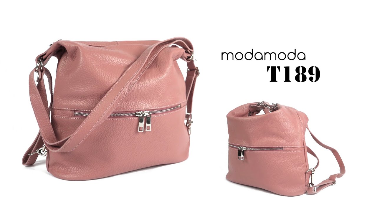 Produktbild von Modamoda De T Ital Damen Rucksack Tasche Aus Leder Farbe