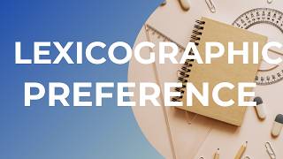 Lexicographic Preference Utility Function I It's demand Function & Graph I Basics