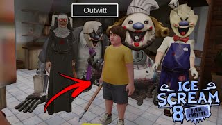 J With Rifle Against Boris And Mati In New Locations In Ice Scream 8 Outwitt Gameplay