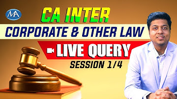 CA exams Live session- Law doubts