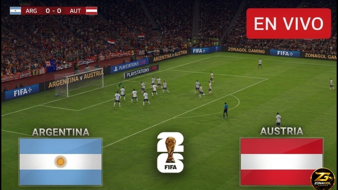 Argentina vs Austria 🛑EN VIVO Mundial2026  |Simulación Realista PES2021|