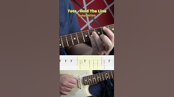 Thumbnail of #tutorial  Toto - Hold The Line Guitar Intro #guitar #guitarlesson  #guitarcover