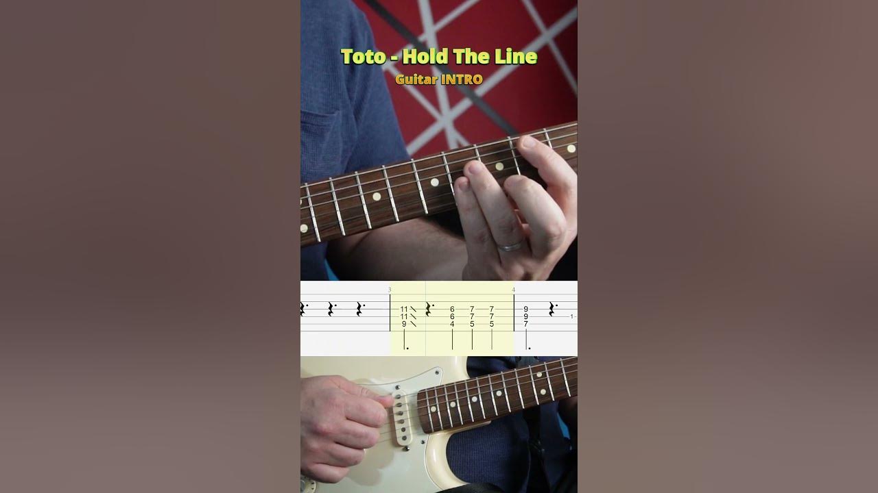 #tutorial  Toto - Hold The Line Guitar Intro #guitar #guitarlesson  #guitarcover