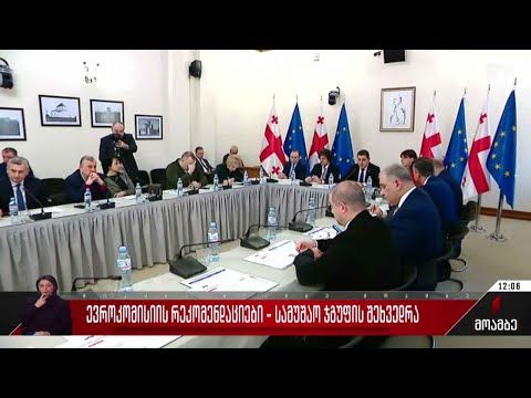 ევროკომისიის რეკომენდაციები - სამუშაო ჯგუფის შეხვედრა