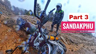 Sandakphu Final DAY - Scariest Ride of my LIFE - Muddy Slippery Steep Downhill Motorcycle Ride