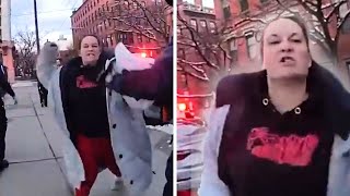 Arrestee Tries (and FAILS) to Fight Group of Cops