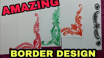 Border and corner design for students project khata.//. Practical khata design.// Part.....4