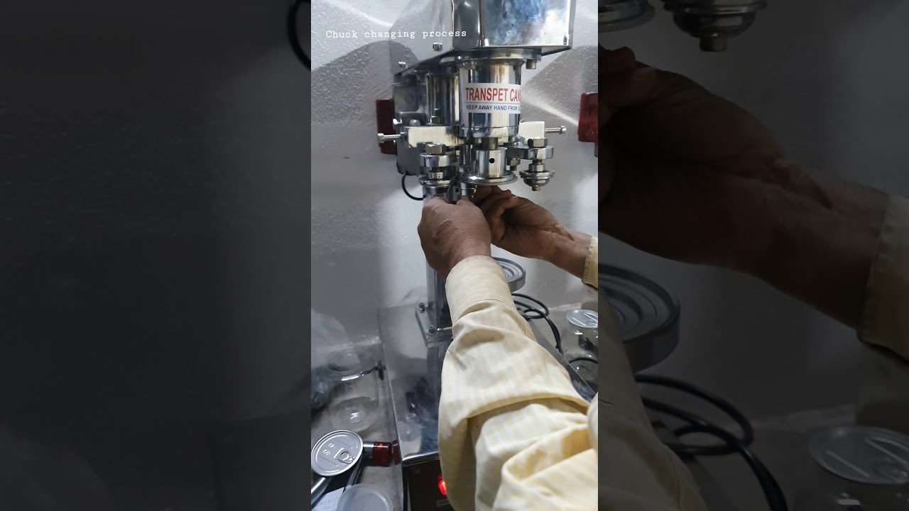 Transpet Pet cans - semi auto can seaming Machine - Chuck changing part 1