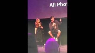 Talking about his lost luggage - Ryan Kelley & Holland Roden @ Werewolfcon