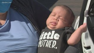 Drive-thru baby shower for veteran moms in Phoenix