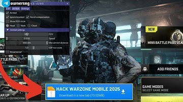 ✅ LINK 5.0 HACK/MOD MENU APK WARZONE MOBILE +WALLHACK +AIMBOT + ESP | DOWNLOAD CHEATS WZM