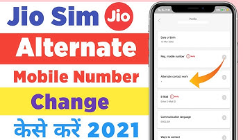 how to change jio sim alternate mobile number in my Jio app 2021 ✅ !!