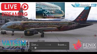 FS24 | Tomorrowland Fly In | Zurich ZRH ✈ BRU Brussels | FENIX | VATSIM screenshot 3