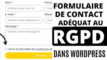 Créer un formulaire de contact avec Elementor | Formulaire de contact adéquat au RGPD