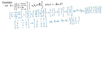 Intro to Linear Algebra - Dimension of a Vector Space