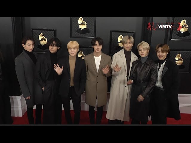 bts arrive at the 62nd annual grammy awards red carpet youtube