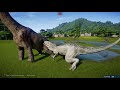 Jurassic World Evolution Indominus rex vs Sauropods