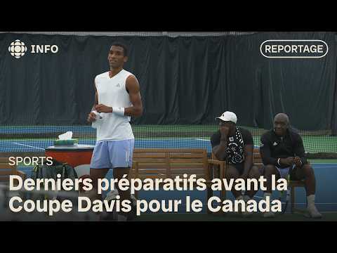 Félix Auger-Aliassime and the Canadian team training in Quebec