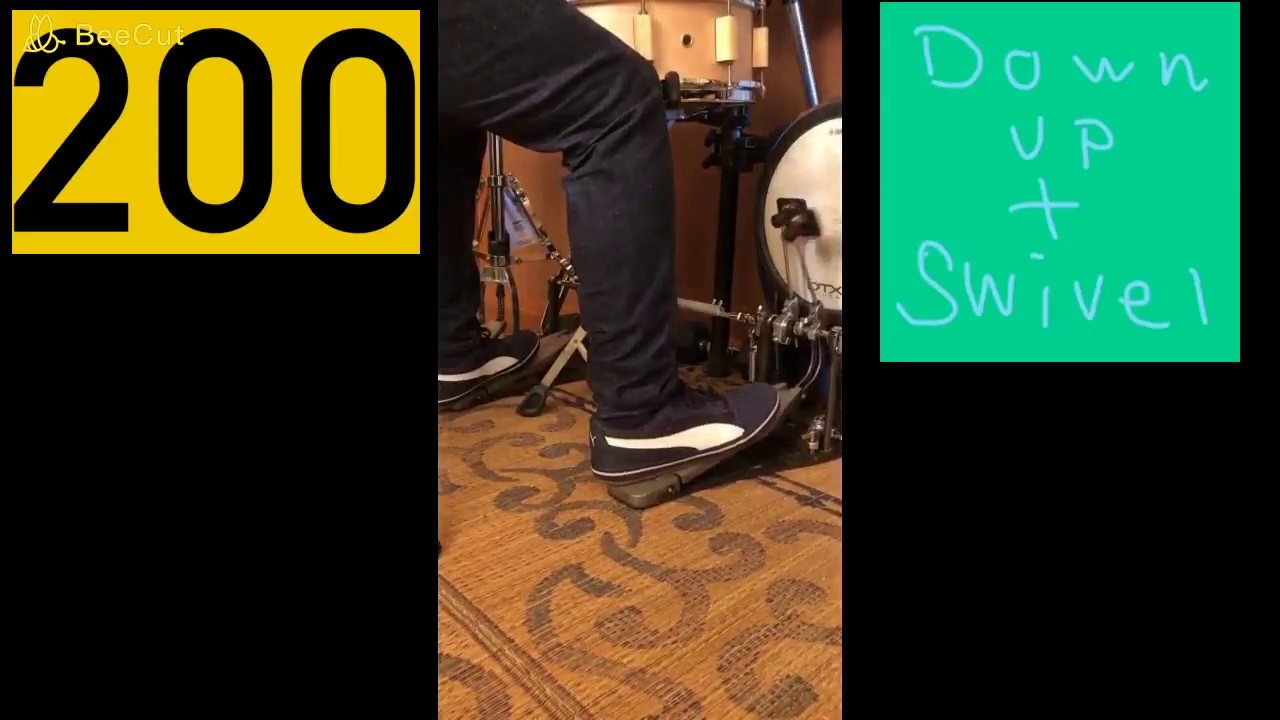 ツインペダル BPM150220 Double Bass Drum Foot Technique Down Up Swivel YouTube