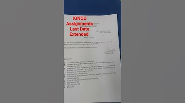 #Shorts #Support_for_U IGNOU Assignment Submission Last Date Extended for June 2021 Term End Exam