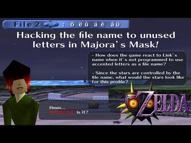 Using unused text with file names in Majora's Mask. 