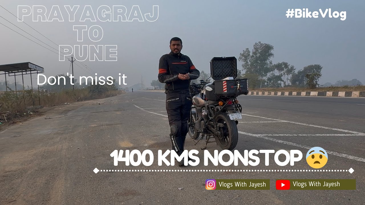 Prayagraj to Pune: 1400 KM Non-Stop Ride😨| Royal Enfield Hunter 350 Review😍