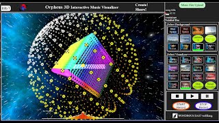 Interactive Music Visualizer - Orpheus 3D. Music and Coding. Wolfkang. #threejs #visualizer