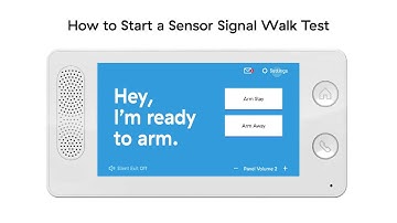 How to Start a Sensor Signal Walk Test