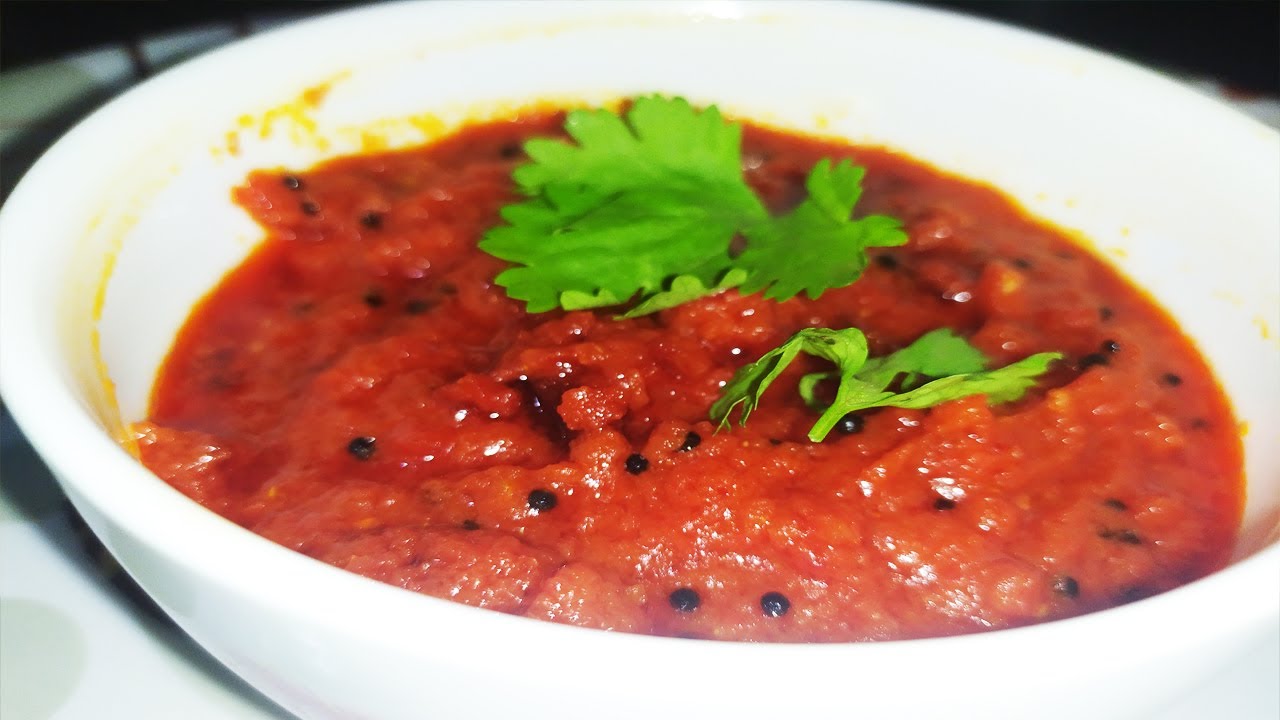 2 min Thakkali Chutney Recipe தக்காளி சட்னி செய்முறை Spicy Thakkali Chutney for Dosa & Idli