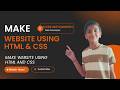 Build A Modern Website With HTML &amp; CSS – Live Coding #coding