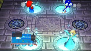 Mario Party 9 Step It Up - Mario vs Sonic vs Thomas vs Rosalina (Master CPU)