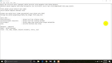 Pengertian mysql dan cara membuat database serta tabel dengan menggunakan cmd