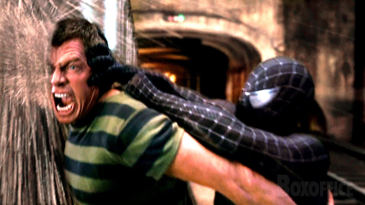 Spider-Man negro vs. el hombre de arena | El hombre araña 3 | Clip en  Español - YouTube