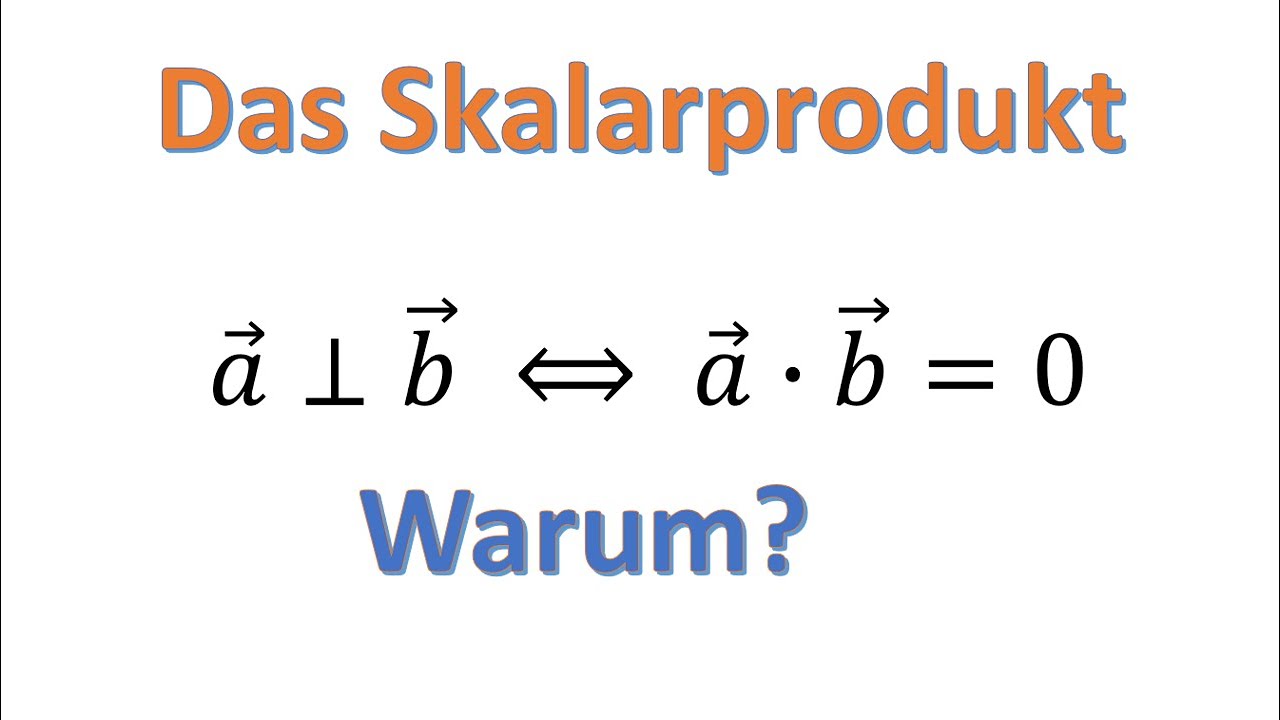 Das Skalarprodukt | Wie und Warum kann man damit messen, ob zwei