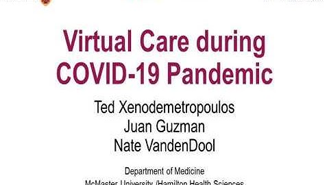 Virtual Care COVID 19 Mar 20 2020 Presentation