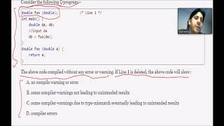If Line 1 is Deleted, Code will Show | C C++ Programming | GATE 2005