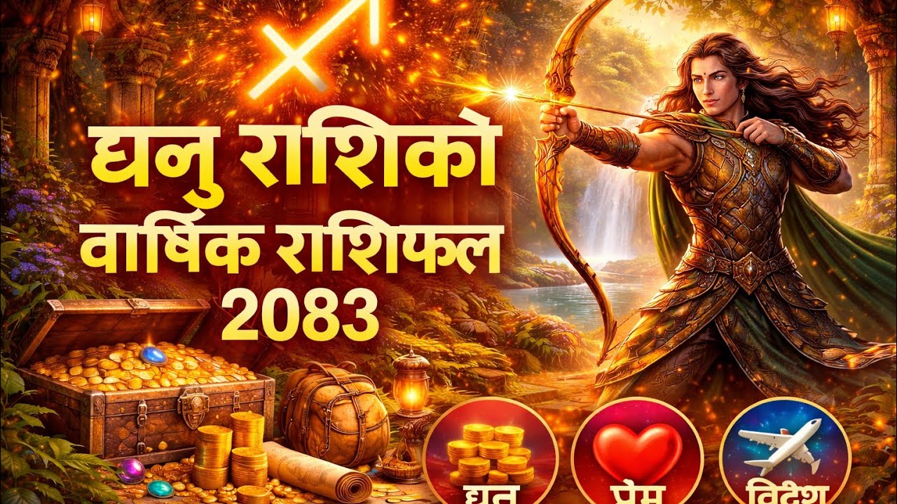 धनु राशि २०८३ जीवन बदल्ने वर्ष! धन, करियर र प्रेमको ठूलो भविष्यवाणी २०८३मा धनु राशिको भाग्य चम्किने