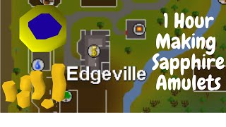 OSRS Free To Play Money Making 253K/H Crafting Sapphire Amulet For 1 Hour Oldschool Runescape F2P