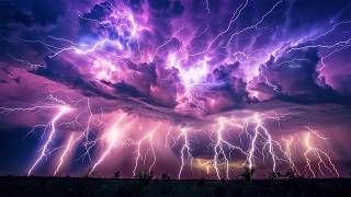 Terrible Thunderstorm at Night | Sleep Hypnosis to Fall Asleep Fast | Torrential Rain & Thunder