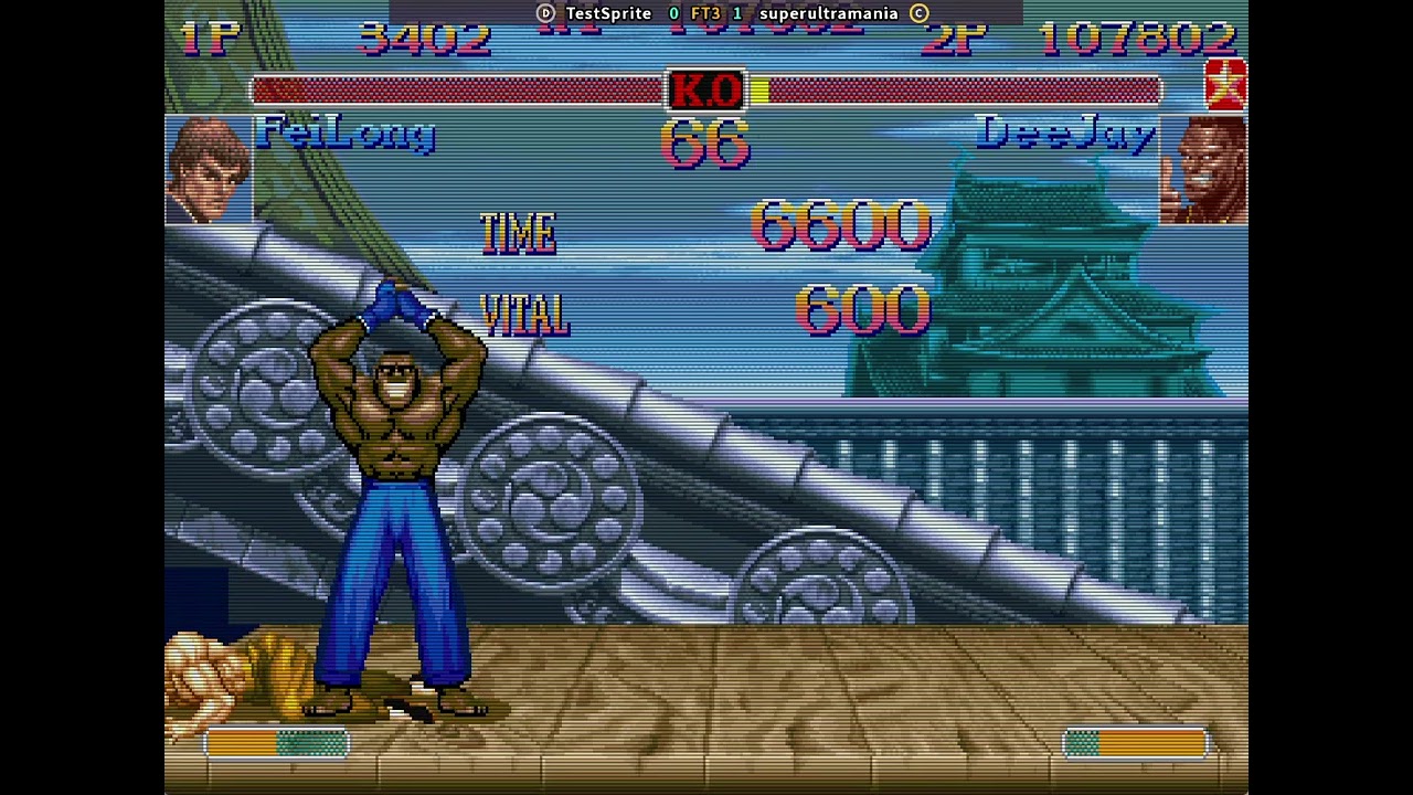 Super Street Fighter II X - grand master challenge ; TestSprite VS superultramania
