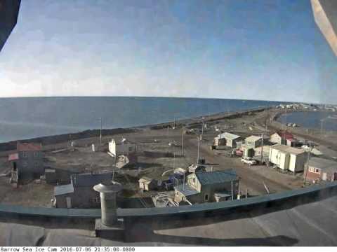 barrow alaska sea ice cam time lapse from july 1 to july 10 2016 - YouTube
