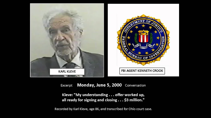 June 5, 2000 Karl Kleve - FBI Agent Ken Crook. Kle...