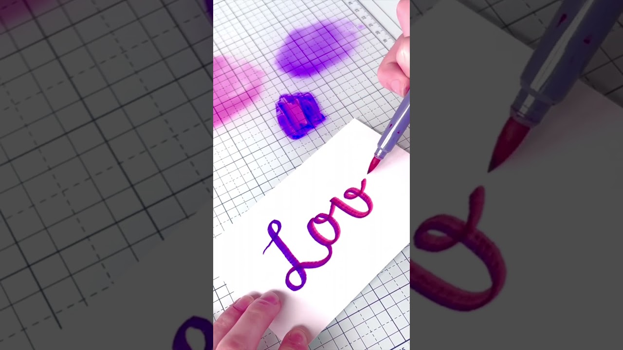 Lettering "love" with 
